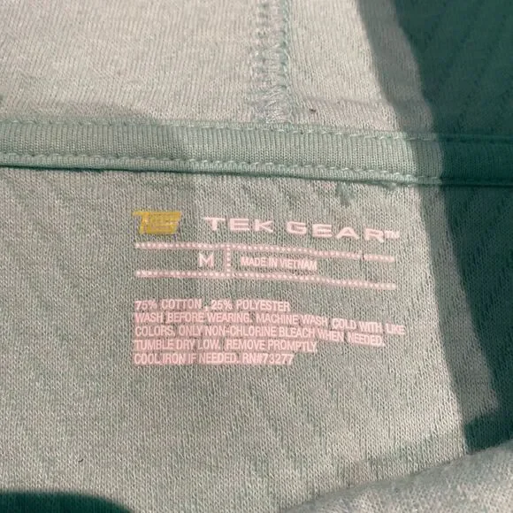 Mint green colored Textured tel gear pullover top with cowl neck size med - Picture 5 of 8